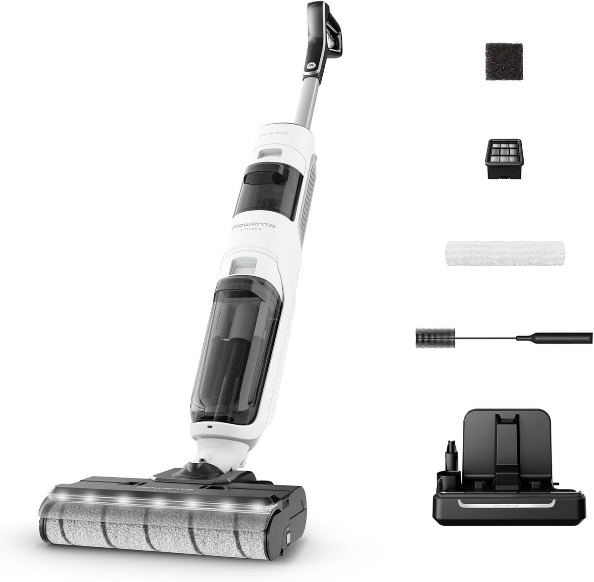 Rowenta aspirateur eau et poussière, Blanc, X-Clean 5 - Aspirateur Laveur sans Fil
