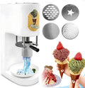 Hydravex sorbetière, 80 W, 220 V / 50 Hz, Noir, Machine à Glace Spaghetti, débit de 7, Professionnelle avec 4 moules de Formes différentes