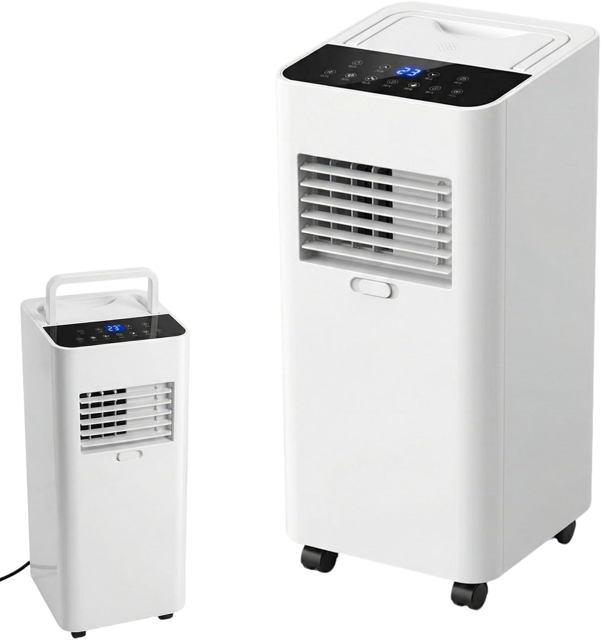 climatiseur portable STIDEsknautic, 7000 BTU, Blanc, Climatiseur Mobile 4 en 1, Rafraîchisseur d'Air avec 2 Vitesses