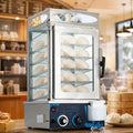armoire Machine, 1200 W, Transparent, Électrique à Brioches Vapeur 5 Étages Vitrine Chauffante Pro