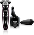 PHILIPS Rasoirs à têtes rotatives, Noir, S9521/32 Rasoir électrique Series 9000 avec système SmartClean Plus