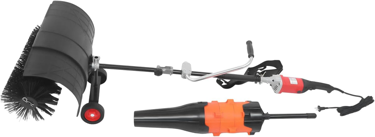 Salmeee Souffleurs de feuilles, 1600 W., 220 V., 600 W, 55 cm, nylon, aluminium., noir, rouge, orange., Balayeuse et souffleur 2 en 1 1