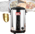 SWENEEN fontaine à eau, 6 L/10 L/14 L, 10 L, Acier inoxydable de haute qualité, Argenté/Noir, Distributeur De Boissons Et De Jus