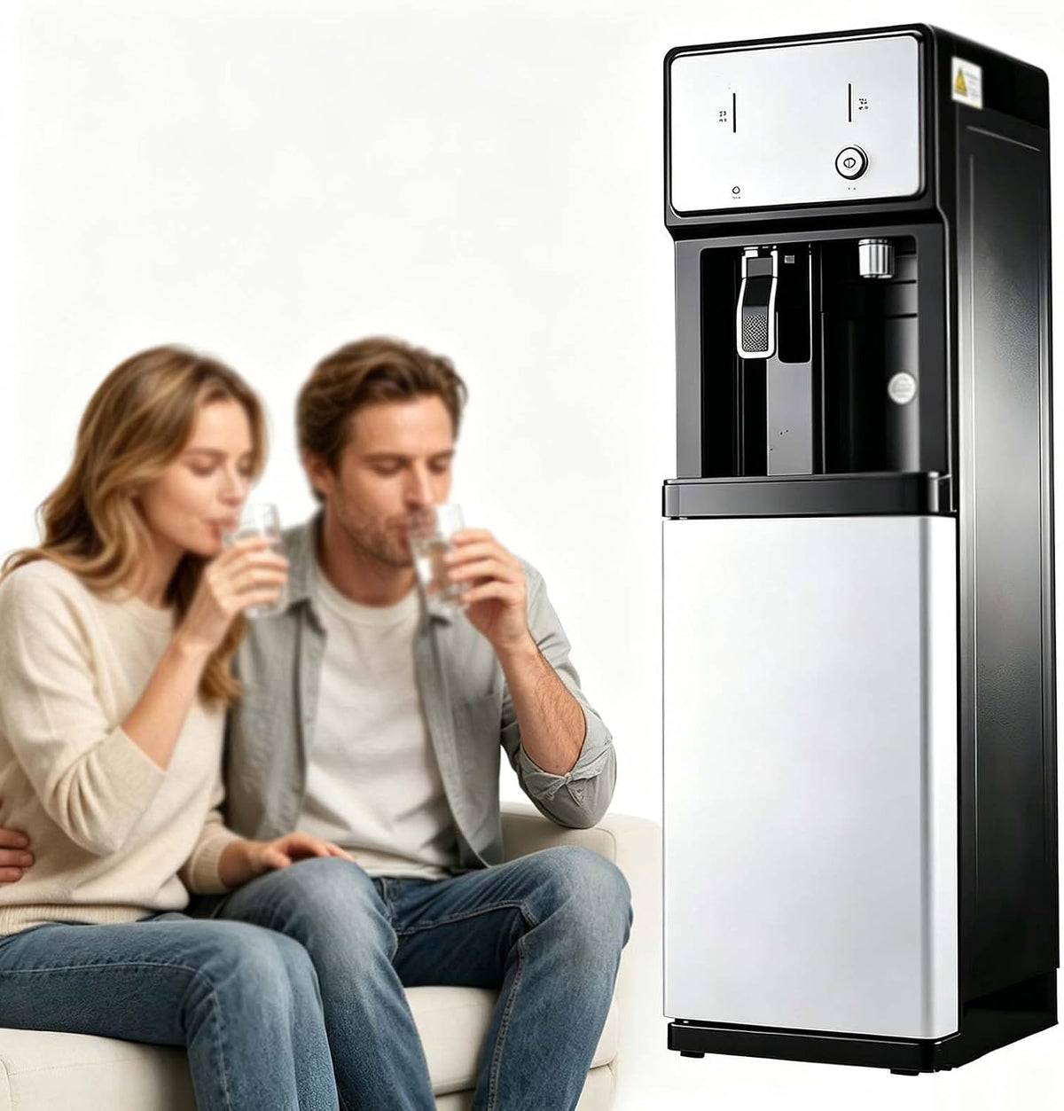 Fontaine fontaine à eau, Noir, à Eau sur Pied, Distributeur d'eau, 3 températures d'eau par Le Réseau Eau Fraiche