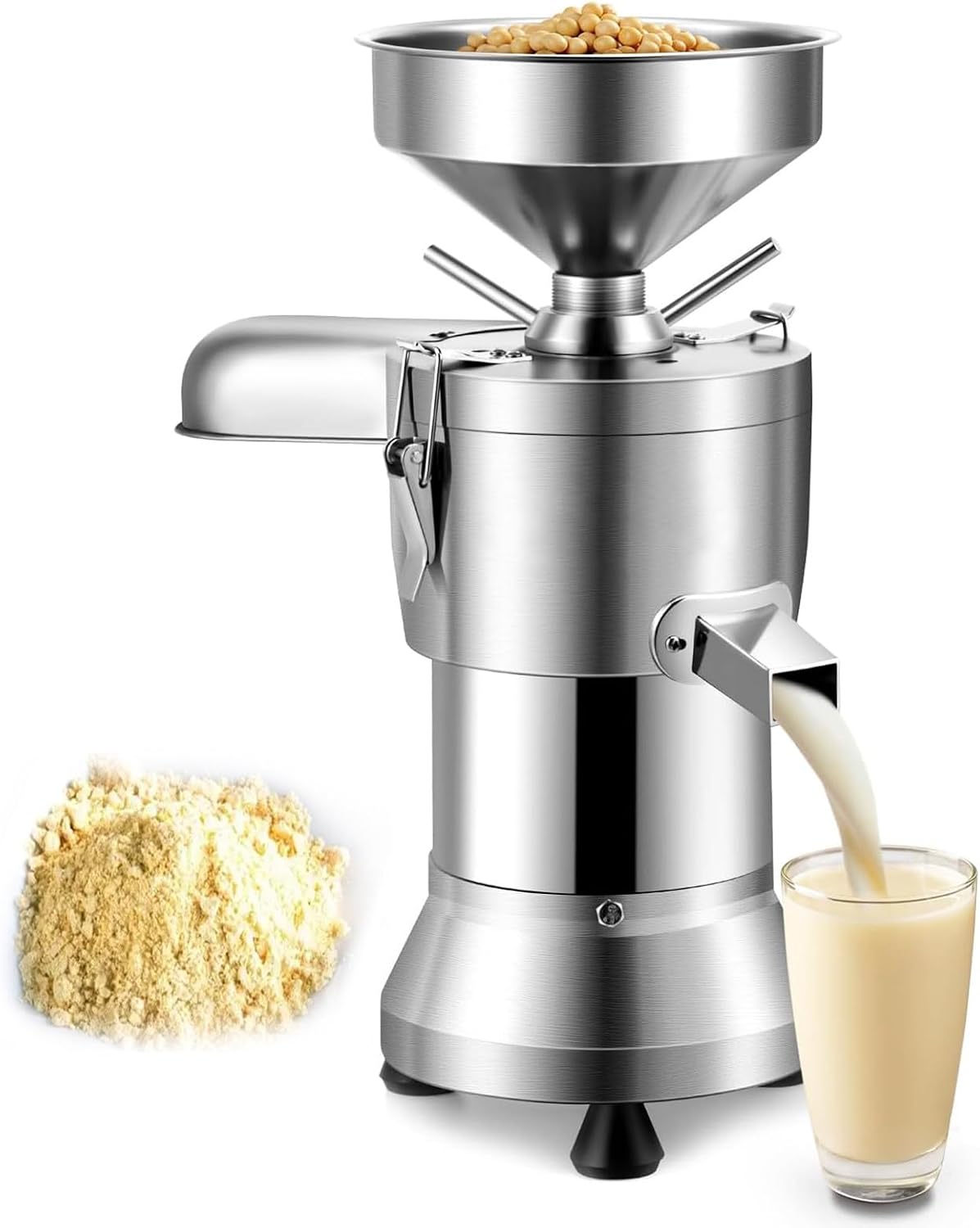 ZEEKYFOR broyeur, 100 mm, Noir, Automatique de Lait de Soja, Machine à Lait de Soja Fraîchement Moulu, Machine à Tofu
