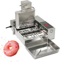 KAIKAFEI Machines à donuts, 2000 W, 110 V / 230 V, 110 V, Acier Inoxydable 304 Durable, Argenté, Mini Donut Maker Machine 4 Rangs