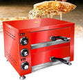 YXYLJOZ four à pizza, 45,5 cm x 35 cm x 34 cm, 2200 W, 30 cm, 12 Pouces, Acier inoxydable, Noir/Argenté, électrique à Deux étages