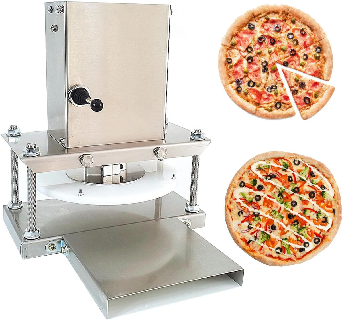 DHMYYXGS Laminoirs à pâte, 55 W, 25 cm, Noir, Lami PâTe Pizza Automatique Commercial, Formeuse Pizzas, Machine Pate