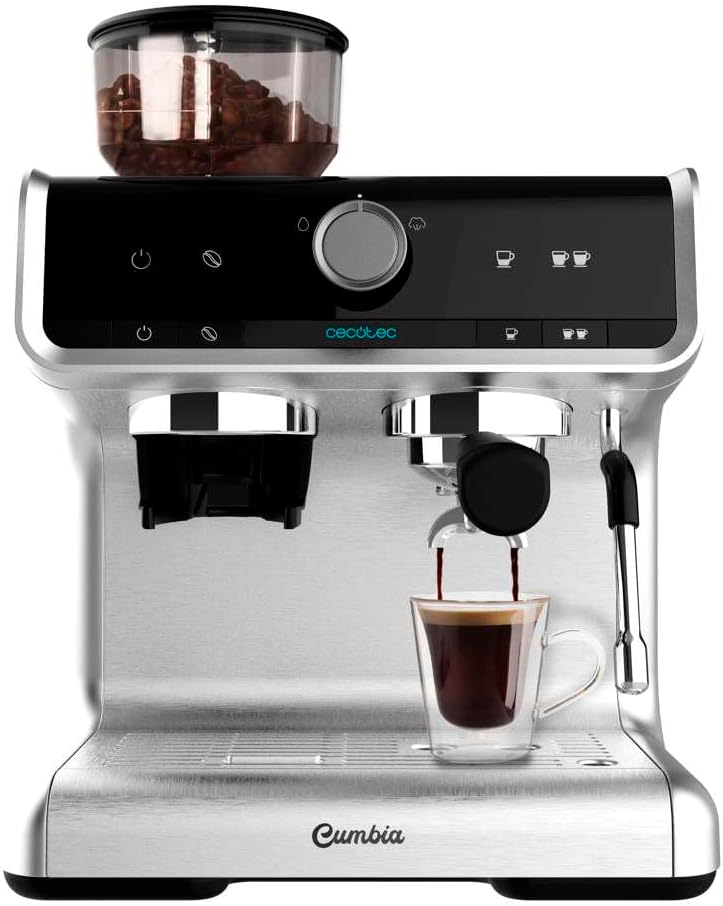 Cecotec machine à café, 2900 W, 250 g, Noir/Argenté, Express Power Espresso 20 Barista Cream. 2 Thermoblocks