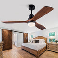 BOJUE Ventilateurs de plafond, 152,4 cm, Blanc, de avec lumières et télécommande, lumière LED à intensité variable