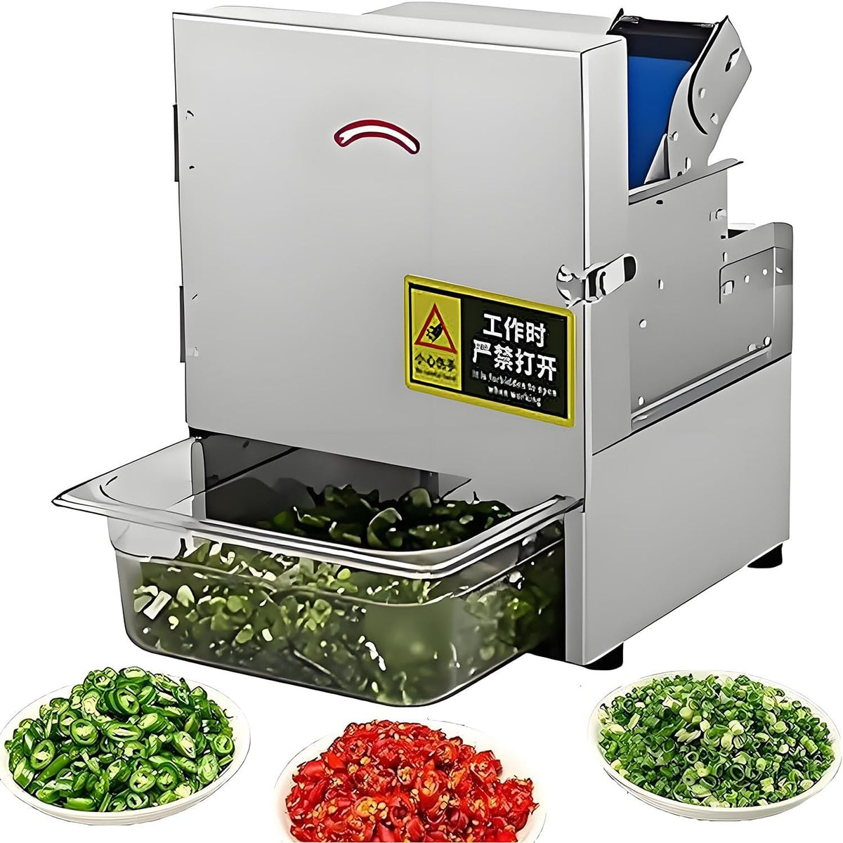 Hachoir trancheuse électrique, Noir, automatique pour oignons verts, poivrons et légumes - pour trancher