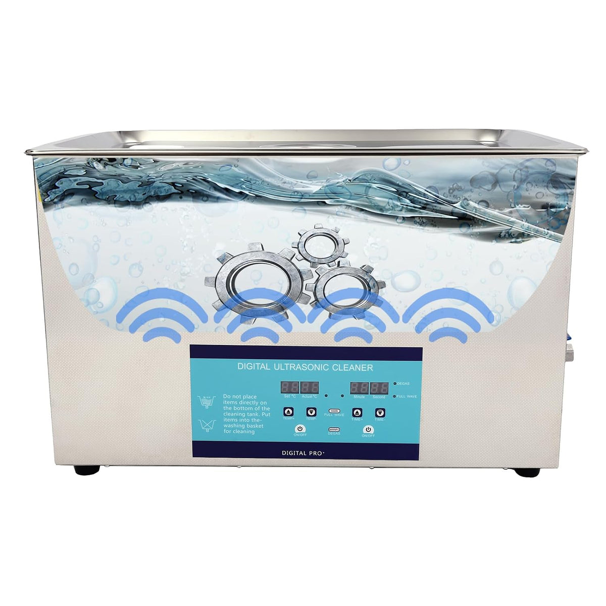 Fermoirper Fournitures pour le nettoyage du laboratoire, Environ 120 dB, 30 L, 220 V, 600 W, acier inoxydable 201&304,caoutchouc, Noir