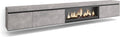 Skraut Home cheminée électrique, 107 cm., 34 W., 317x45x35 cm, Noir, Meuble TV, Banc Télé, Grand Espace de Rangement
