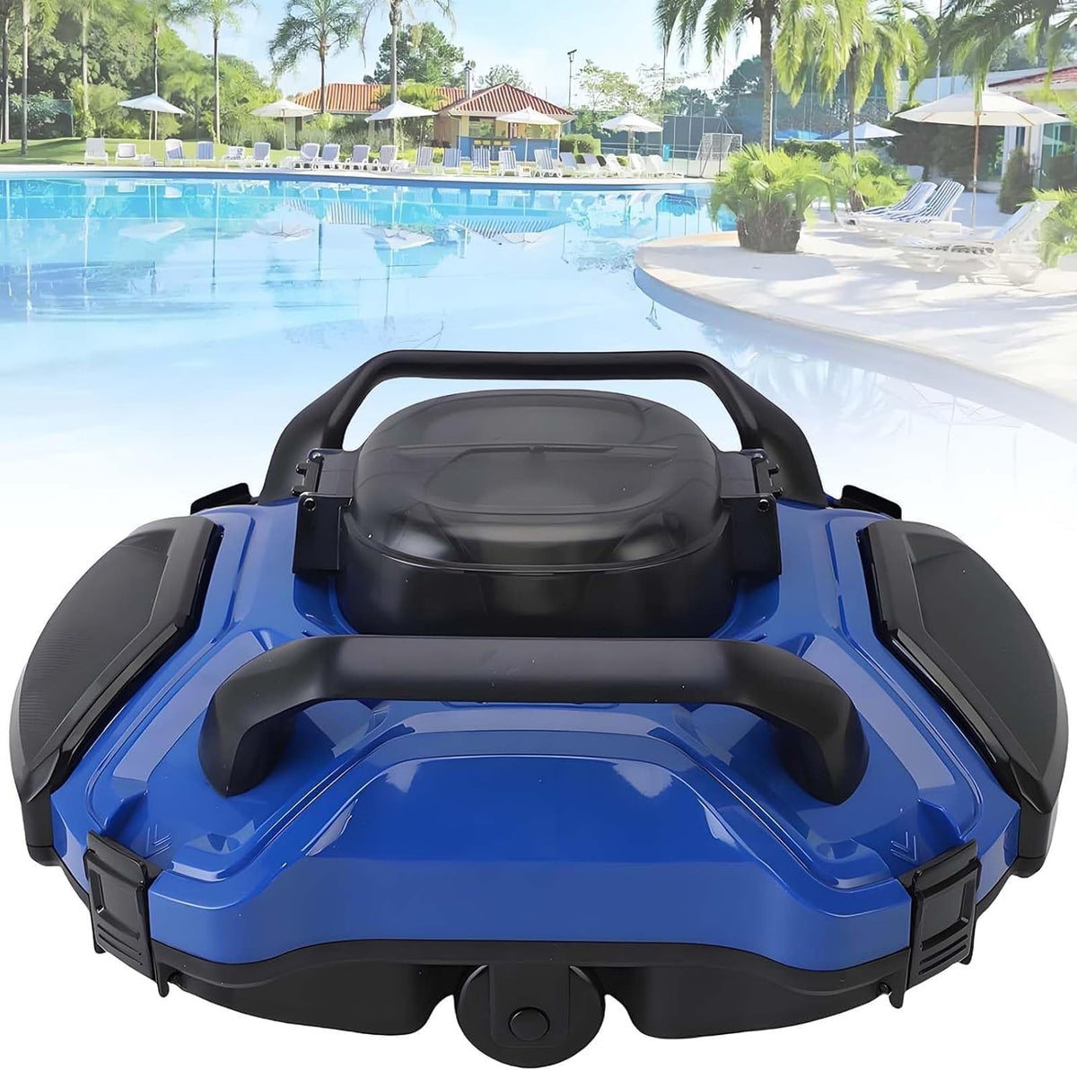 Robot Systèmes de nettoyage automatique, 36,6 x 31 x 17 cm., 90 m, Noir, nettoyeur de piscine sans fil, facile à utiliser et à entretenir