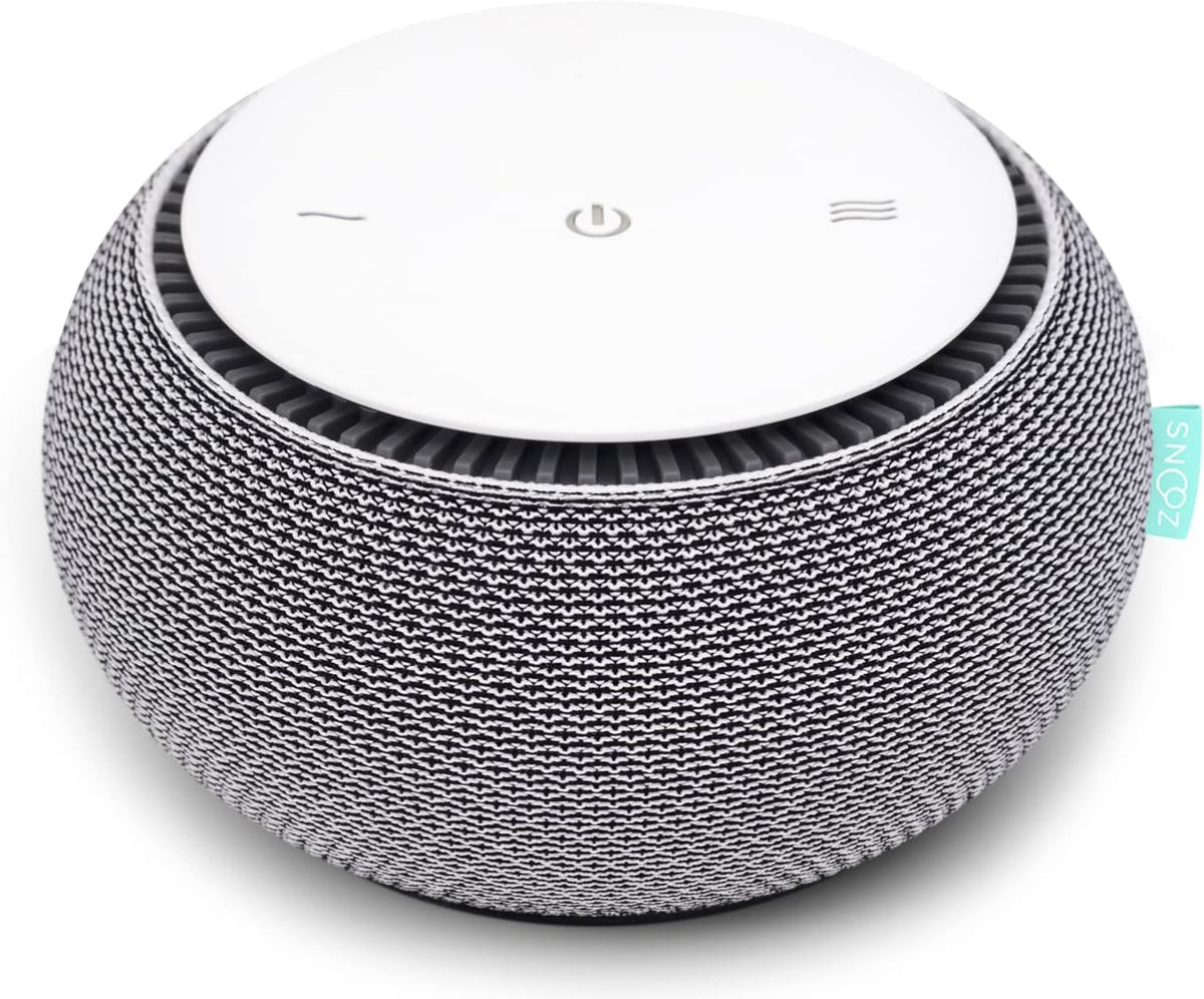 SNOOZ Sonothérapie, Blanc, Machine à bruit, Véritable ventilateur interne pour des bruits s constants, Contrôle à distance via l'appli