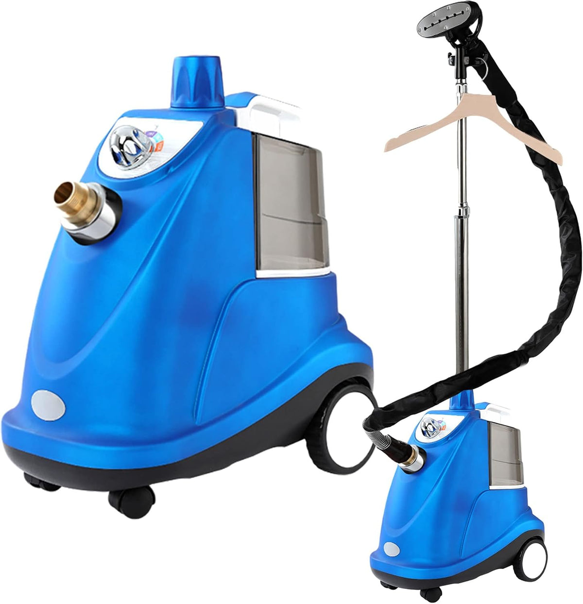 CQLXZ défroisseur vapeur, 1800 W, 3,8 litres, Bleu, défroisseur vertical professionnel pour vêtements lourds
