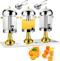 asdchZen fontaine à eau, 87 x 35 x 58 cm, 24 litres (3 bacs), Acier inoxydable, Argent/Or plaqué, Distributeur De Boissons Commerciales Avec Robinet