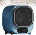 ZhlCrioxenic Sèche-linges à condensation, 300 W, 0.8 Kg, Argenté/Bleu, SèChe-Linge Compact à Poser, Tambour en Acier Inoxydable