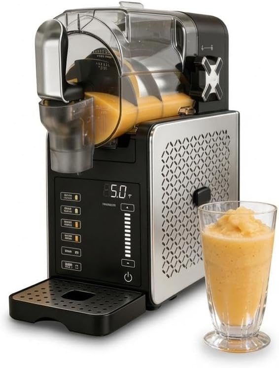 Euker Machines à granité, 1,9 L, 45 dB, Noir, Machine à Granité Sans Glace - 6 Programmes Automatiques, Autonettoyage