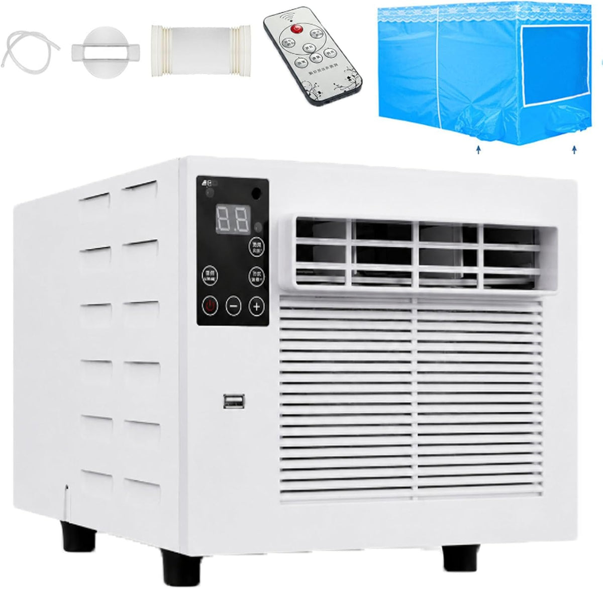 climatiseur portable smafoseedding, 460 x 285 x 230 mm, 280 W, 45 dB, 1876 Btu, 280 W, Blanc, Climatiseur Mobile pour Tente Et Camping