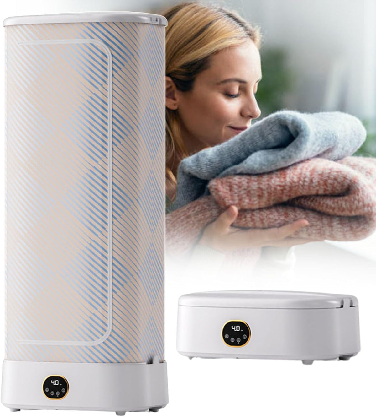 armoire, 52,5 x 37,5 x 20 cm., 1000 W, 15 v, Gris, de séchage à vapeur, Tissu Oxford, séchoir à vapeur portable