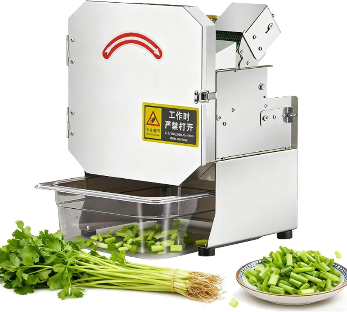 Hydravex trancheuse électrique, environ 200 kg/h, 100 W, 220 V, Noir, Coupe-légumes électrique, trancheuse à oignons verts professionnelle