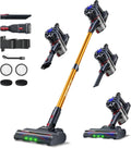 MONSGA Aspirateurs balais et balais électriques, 45 kPa, 450 W, Noir, Aspirateur sans fil / /55 min pour poils d'animaux/tapis/sols durs