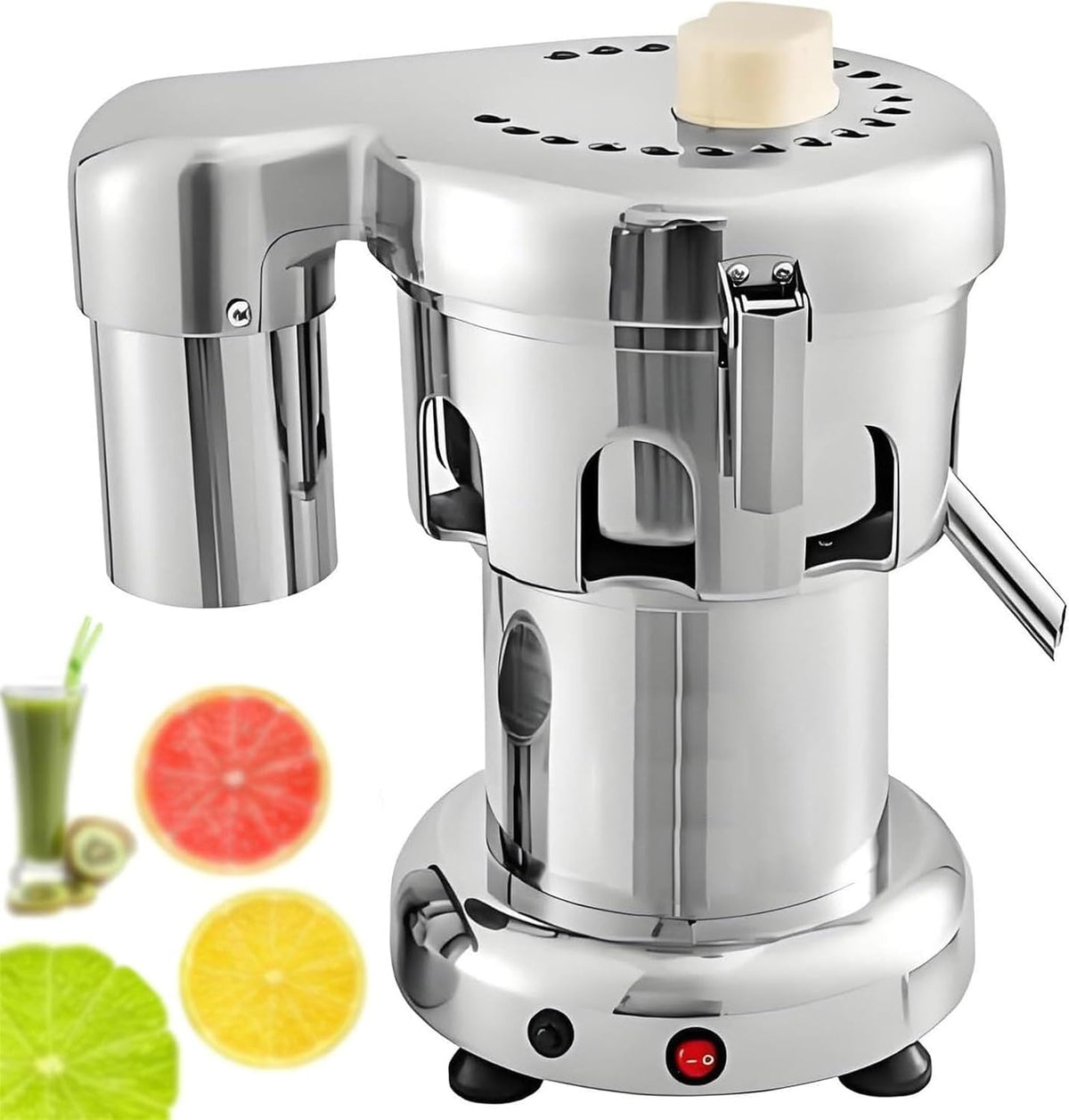 CYMYYDS presse-agrumes, 25 x 40 x 35 cm, 370 W, 220 V/110 V, Argenté, Professionnelle, Extracteur De Jus Automatique