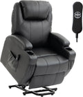 HOMCOM Fauteuils relaxants, Noir, Fauteuil Releveur Électrique pour Personnes Âgées