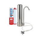 MONDERMA Robinets filtrants, 33 cm, 7,5 cm, 3000 L, Argenté, Filtre à Eau sur Comptoir, 1 cartouche filtrante CTO MAX coldstream