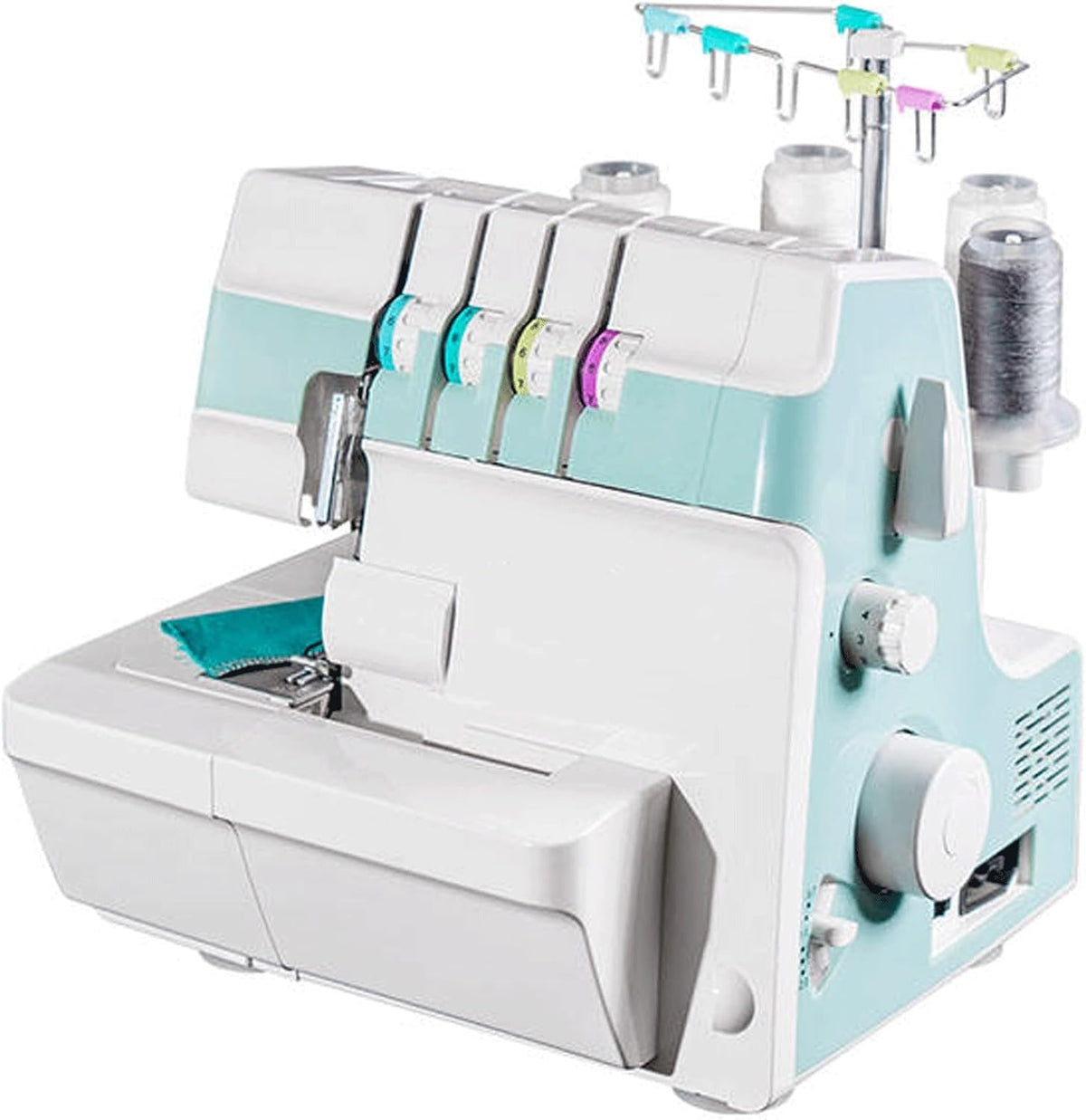 Machine surjeteuse, Noir, à coudre robuste avec capacité de 2-3-4 points, jauge réglable pour débutants et professionnels